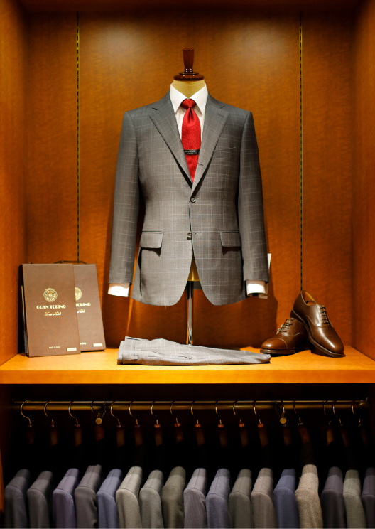 飾ってあるスーツ